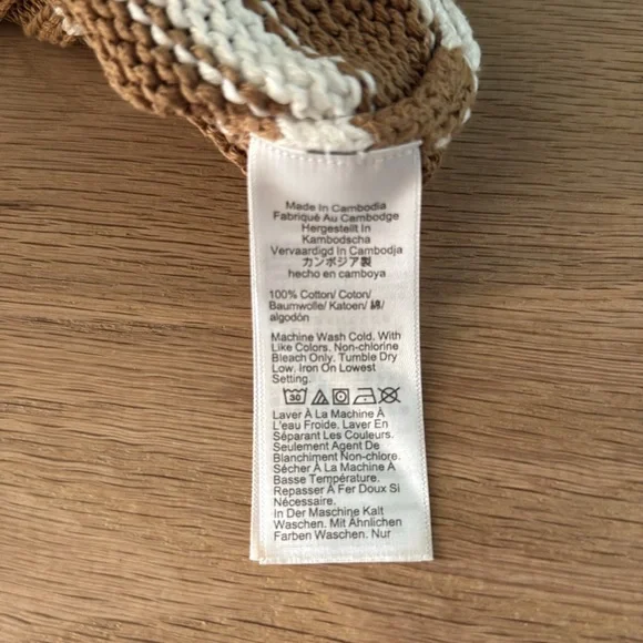 J. Crew Rollneck Striped Camel and White Sweater - Picture 3 of 3